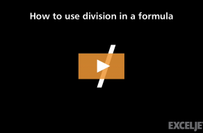 Video thumbnail for How to use division in a formula