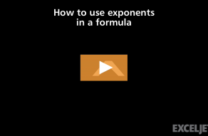 Video thumbnail for How to use exponents in a formula