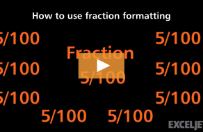 Video thumbnail for How to use fraction formatting in Excel