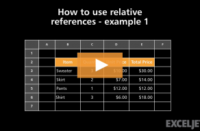 Video thumbnail for How to use relative references - example 1