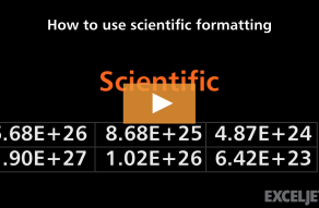 Video thumbnail for How to use scientific formatting in Excel