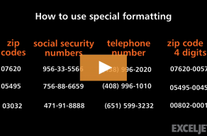 Video thumbnail for How to use special formatting in Excel