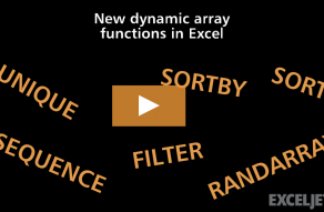 Video thumbnail for New dynamic array functions in Excel