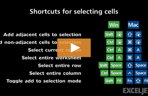 Video thumbnail for Shortcuts for selecting cells