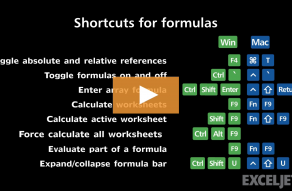 Excel Shortcut  Enter array formula - 76