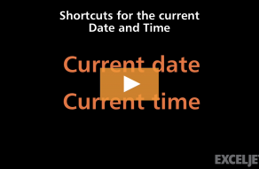 Video thumbnail for Shortcuts for the current Date and Time in Excel