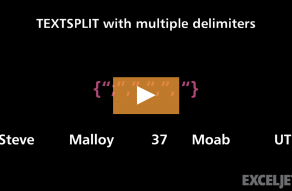 Video thumbnail for TEXTSPLIT with multiple delimiters