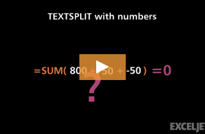 Video thumbnail for TEXTSPLIT with numbers