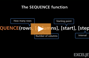 Video thumbnail for The SEQUENCE function