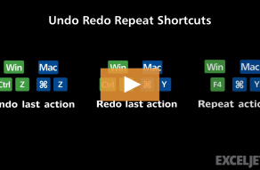 Video thumbnail for Shortcuts to undo, redo and repeat