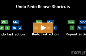 Excel Shortcut  Repeat last action - 54