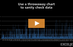 Video thumbnail for Use a throwaway chart to sanity check data