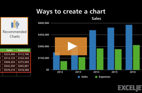 Video thumbnail for Ways to create a chart