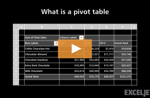 Video thumbnail for What is a pivot table?
