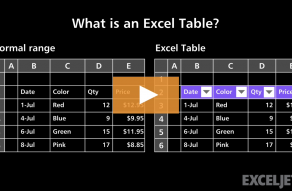Video thumbnail for What is an Excel Table