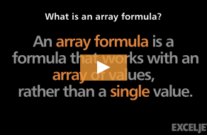 Video thumbnail for What is an array formula?