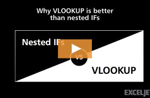 Video thumbnail for Why VLOOKUP is better than nested IFs