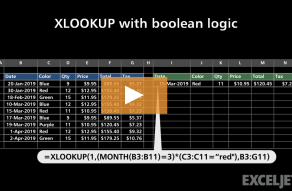 Video thumbnail for XLOOKUP with boolean logic