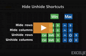 Excel Shortcut  Hide rows - 67