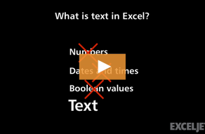 Video thumbnail for What is text in Excel 