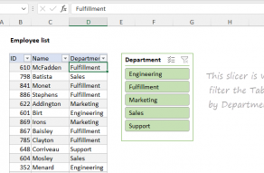 Excel Slicer