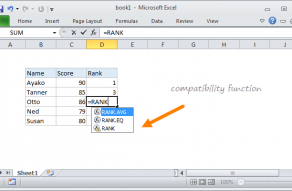 Example of Excel compatibility function