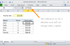 Example of Absolute Reference in Excel
