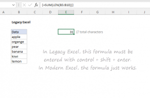 Legacy Excel does not include dynamic array formulas and functions