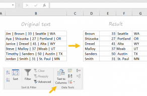 Excel's Text to Columns feature