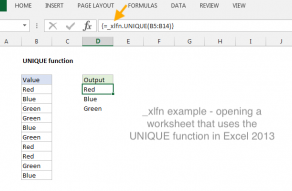 Example of _xlfn with UNIQUE function