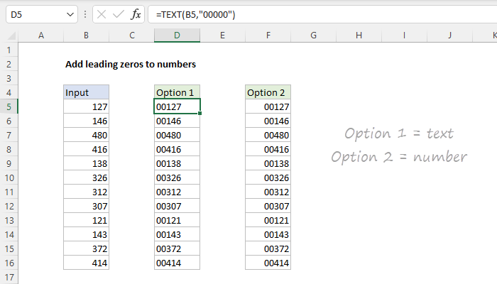 Excel formula: Add leading zeros to numbers Excel formula: Add leading zeros to numbers