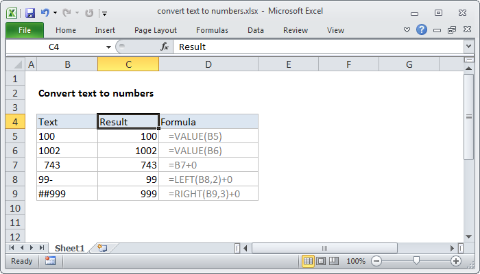 convert xlsx 2 xls Convert formula: to Excel text Exceljet  numbers