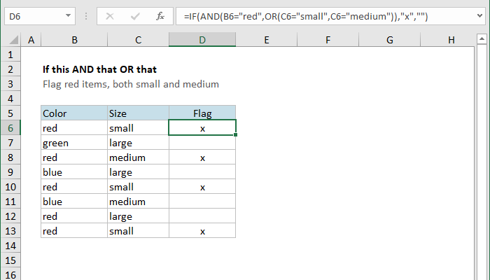 Excel Formula If This And That Or That Exceljet