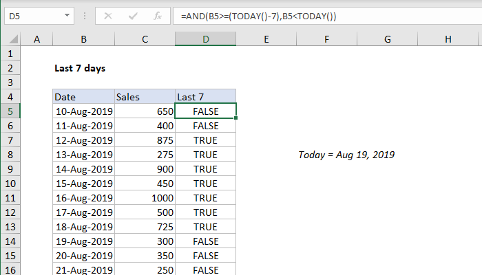 Excel Formula Last N Days Exceljet Excel Formula Last N Days Exceljet