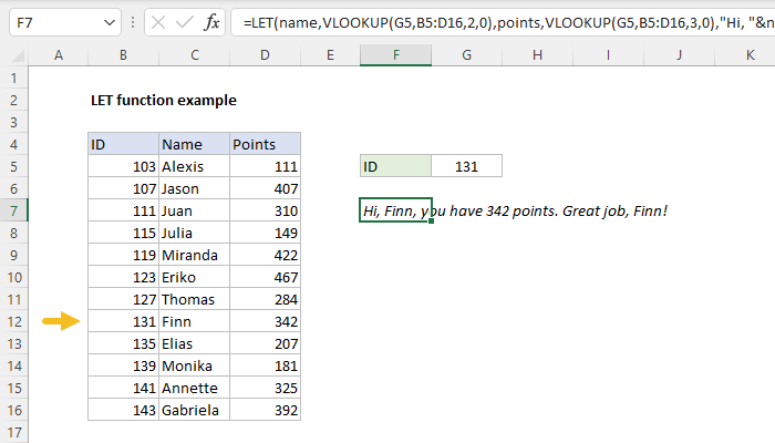 Excel formula: Detailed LET function example Excel formula: Detailed LET function example