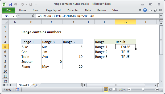 Excel formula: Range contains numbers Excel formula: Range contains numbers