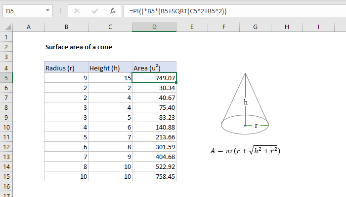 calculate pi in excel