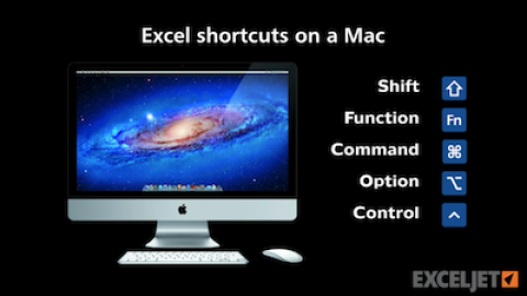 Excel Shortcuts On The Mac Exceljet Excel Shortcuts On The Mac Exceljet