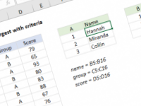 Excel formula: Name of nth largest value with criteria