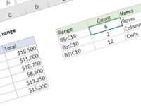 Excel formula: Total rows in range