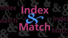INDEX and MATCH