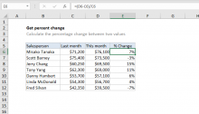 Excel Formula Calculate Percent Variance Exceljet