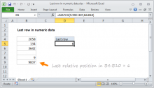 Excel formula: Last row in numeric data