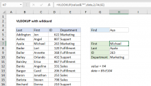 Excel formula: Partial match with VLOOKUP