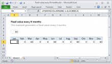 Excel formula: Fixed value every N columns