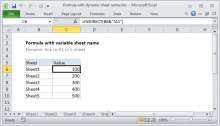 Excel formula: Dynamic worksheet reference