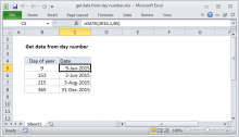 Excel formula: Get date from day number