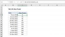 Excel formula: Get nth day of year