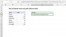 Excel Formula Get Sheet Name Only Exceljet