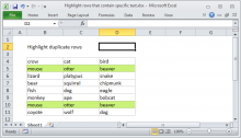 Excel formula: Highlight duplicate rows